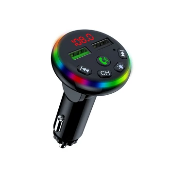 LED Bluetooth, FM Transmitter, Bezdrôtový 5.0 Handsfree Súprava do Auta Audio Prijímač MP3 Prehrávač 3.1 Dual USB Rýchlo Nabíjačka Auto Príslušenstvo