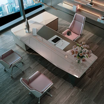 Šéf písací stôl, prezident, kancelársky nábytok manažér je zodpovedný kombinácia kancelárske stoly a stoličky.