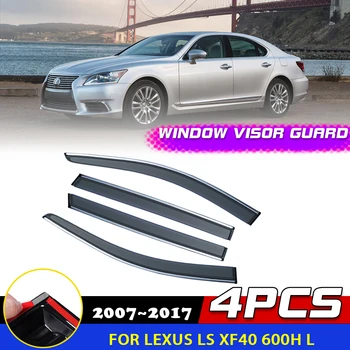 Windows Clonu pre Lexus LS XF40 600h L 460L 2007~2017 Dvere Dymový Deflektor Stráže Kryt Markízy Slnko, Dážď Obočie Príslušenstvo
