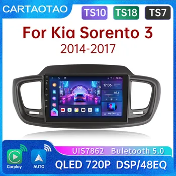 Pre Kia Sorento 3 2014-2017 Carplay autorádia GPS Navigácie, Multimédiá, Video Prehrávač 4G Android AUTO DSP 2din stereo UIS7862