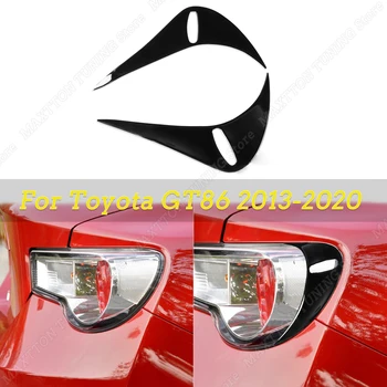 2 ks Auto Zadné zadné Svetlo Obočie, očné Viečka Lesklý Čierny Styling Samolepky Pre Toyota GT86 2013-2020 Telo Súpravy Tuning Doplnky