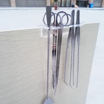1 ks Akvárium akryl nástroj rack Zalievanie nástroj úložný stojan Multifunkčný stojan Miesto nožnice polica