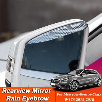 Auto-styling Pre Mercedes-Benz A-Class W176 Roky 2013-2018 Uhlíkových Vlákien Spätné Zrkadlo Obočie Dážď Štít Proti-dažďový Kryt-Nálepky