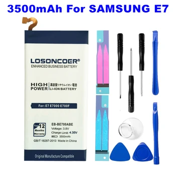 LOSONCOER EB-BE700ABE 3500mAh Batérie Pre Samsung Galaxy E700F E7 E7000 Vysoká Kapacita Batérie Telefónu~Na Sklade