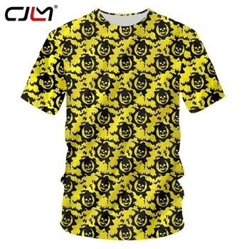 CJLM Nové Pánske Košele Bežné Žlté Lebka O-neck Tričko Dropshipping Lete Čína 3D T-Shirt Dodávateľov Veľkoobchod