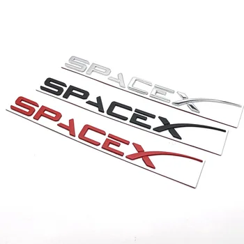 3D Kovov Kufri Nálepky Znak Styling pre Tesla Model s 3 S X Roadster List SpaceX Auto Blatník Strane Nálepky Auto Príslušenstvo