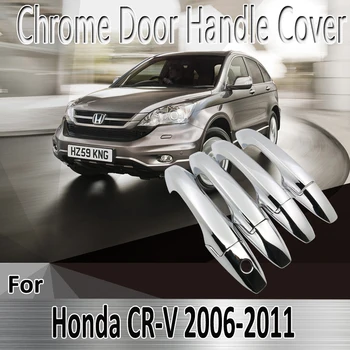 pre Honda CR-V CRV 2007~2011 2008 2009 2010 Styling Samolepky, Dekorácie Chrome Dverí Rukoväť Kryt farba Prerobit Auto Príslušenstvo