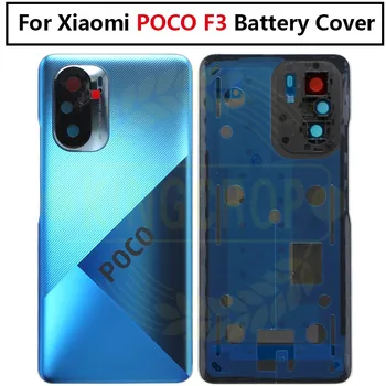 Pôvodný Pre Xiao POCO F3 Späť Sklenený Kryt Batérie Panel Zadné Dvere Bývanie Prípade Objektívu Náhradné Diely
