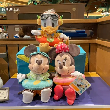 Originál Disney 2023 Lete Plávanie Krúžok Mickey Minnie Donald Duck, plyšové hračky detí bábika darček k Narodeninám Pre Dieťa