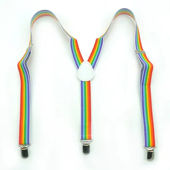 Rainbow Prekladané Voľné Tesný Zadný Pás 2.5*100 Cm Podväzky Pre Mužov Nohavice Popruhy Vintage Svadba Business Tričko, Nohavice Popruh