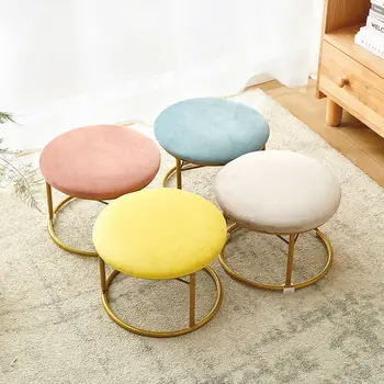 Nohy stolice, stoličky malé stolice vonkajšie prenosné luxusné posilnené kolo domov obývacia izba textílie, kovové Nordic nábytok