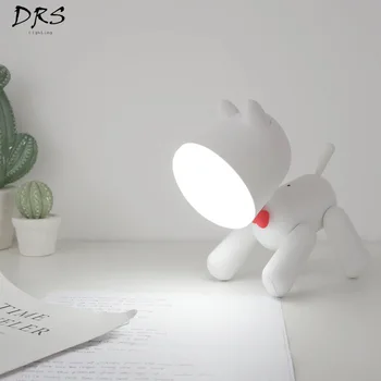 Krásny Pes Nočné Svetlo Svetlá na Čítanie s Deťmi Ovládanie 3D USB Svetlo stolná Lampa Dar Škole Koľaji Luxusné Plavidlá Led