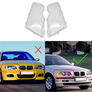 Pre-BMW 4 Dvere Radu 3 E46 1998-2001 Ľavého Svetlometu Shell Tienidlo Lampy Transparentný Kryt Objektívu Kryt Svetlometu