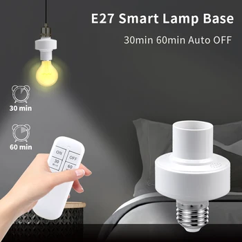 Bezdrôtové Diaľkové Ovládanie objímky E27 Pätica misiek pre LED Žiarovka Prívesok Lampa Stropný Luster S Inteligentný Časovač Prepínač