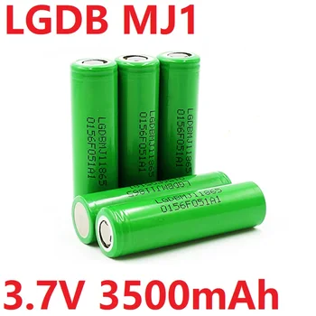Lítium-Iónová Nabíjateľná Batéria +nabíjačka LGDB MJ1 18650 3,7 V 3500mAh 30A Vypúšťanie Široko Používané: Baterky, Náradie, Hračky