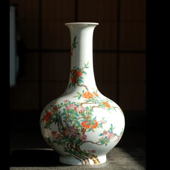Ručne maľované Vysokej Kvality granátové jablko Vzor Váza Ručne Vyrobené Porcelánová Váza, Domáce Dekorácie