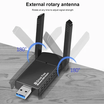 USB WiFi Adaptér 5G/2.4 G Adaptér Bezdrôtovej Siete 802.11 ac/b/g/n Dual Antény 180 Otáčania pre PC Windows Vista/XP/Win7/8/10/11