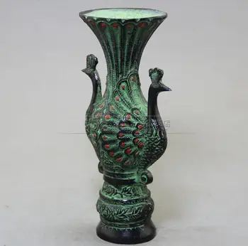 Bronzová socha starožitné artefakt zber čistá meď-bronz jemné bronz phoenix váza ozdoby