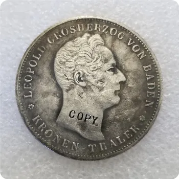 BADEN Kronentaler 1836 Zollunion LEOPOLD Silber # 62847 KÓPIU pamätných mincí-replika mince, medaily, mince, zberateľské predmety