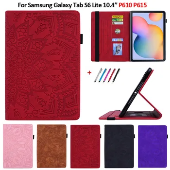 Puzdro pre Samsung Tab S6 Lite 10.4 palce SM-P610 P615 Plastický PU Kožené Peňaženky Tablet Galaxy Tab S6 Lite 2022 Prípade P613 P619
