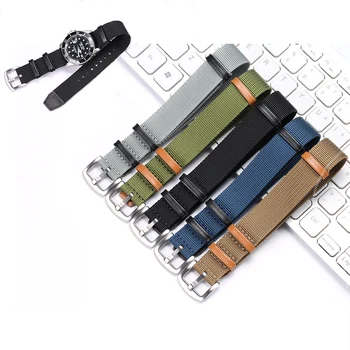 Premium Nylon Kožený Remienok pre Rolex Seiko Tissot Watchband Mužov Plátno 18 mm 20 mm 22 mm Náramok, Hodinky, Príslušenstvo