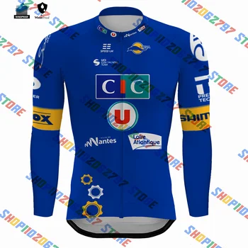 2023 CIC U Nantes Atlantiqu Jersey Pro Team Mens Priedušné Oblečenie Cestnej Bike Dlhé Košele Požičovňa Topy MTB Maillot Ropa Ciclismo