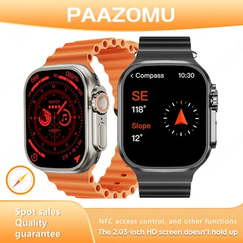 Nový 8 Ultra, Smart Hodinky Bluetooth Hovor Monitorovanie Zdravia Smartwatch 2023 Muži Ženy NFC, Bezdrôtové Nabíjanie Šport Fitness Náramok