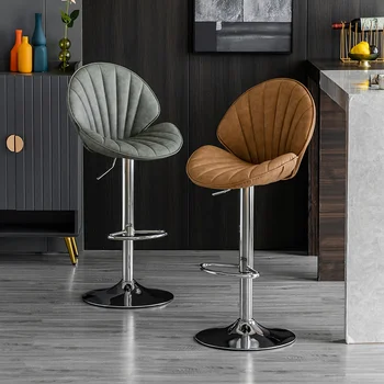 Moderný minimalistický jedálenské stoličky výťah nastaviteľné pohodlné barové stoličky bar zakrivené operadla cadeira Nábytok pre domov HY