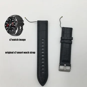 hot predaj 4g smart hodinky x7 telefón sledovať pás prúd hodinu čierne kožené watchband popruh nahradenie náramkové hodinky popruhy