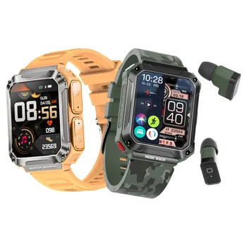 T93 Smart Hodinky 3 v 1 TWS Slúchadlá 4GB Veľké Pamäte Bezdrôtový BT Call Hudbu, Multi Šport Režimy Slúchadlá Športové Mužov Smartwatch