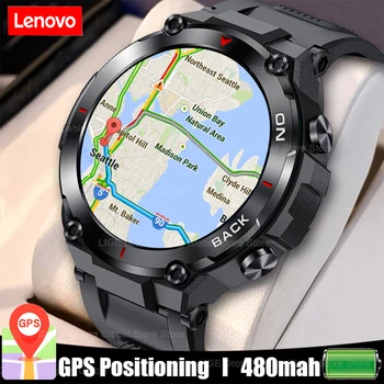 Lenovo GPS Nové Inteligentné Hodinky Outdoorové Športy, Fitness Náramok Vodotesný IP68 Srdcovej frekvencie, Krvného Tlaku Smartwatch Mužov Android IOS
