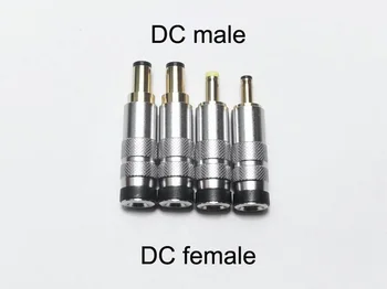 5.5*2.1 MM Žena Na 4.0*1.7 MM 4.8x1.7MM 3.5x1.35 MM 5,5 x 2,5 MM Muž DC Napájací Konektor Audio Konektor Adaptéra Notebook Čistého Striebra