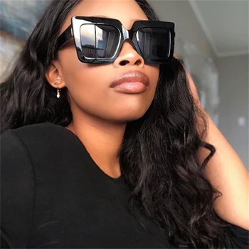 Svetlé Čierny Štvorec na slnečné Okuliare Nadrozmerné Ženy Odtiene Vintage Dizajnér Veľké Rámom Slnečné Okuliare Mužov Gafas Oculos UV400