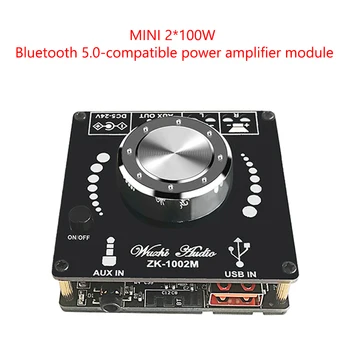 ZK-1002M 100W+100W Bluetooth 5.0 reproduktory Digitálny Audio HIFI Zosilňovač Rada Stereo Nastaviť Zosilňovač Doske Modulu AUX, USB