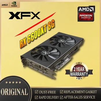 XFX Grafické Karty RX6600XT 8GB 7nm 256bit Dvojitý ventilátor PCIE4.0X16 Video Desktop PC, Počítačové Hry Mapu Používané