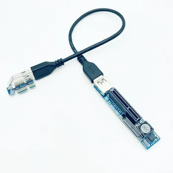 BTBcoin Pridať Na Kartu PCI-E Stúpačky PCIE karty PCI-Express X1, aby X4 Stúpačky PCI E Stúpačky Karty Rozšíriť Adaptér s 30 CM USB3.0 Predlžovací Kábel