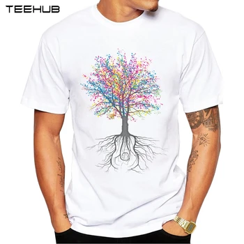Poznámky Rastie na Stromoch Muži T-Shirt Módne Gita Strom Dizajn, Krátky Rukáv Bežné Topy Lumbálna Muž, T Košele Zábavné Pohode Čaj