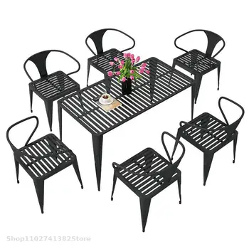 Vonkajší Stôl a Stoličky Zmes Voľný čas Jednoduchý Vonkajšie Nádvorie, Balkón, vonkajšiu Terasu, Záhradný Stôl Stoličky, Záhradný Nábytok