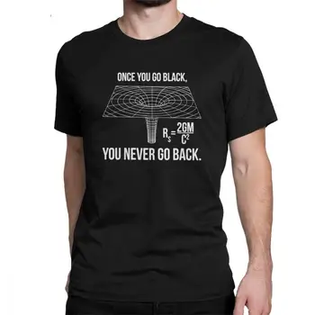 Veda Tričko Akonáhle Ste Ísť Black Čierna Diera Rovnice T-Shirt Mužov Humor Inžinier Astronómie, Fyziky 100% Bavlna Tričká Swag Topy