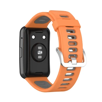 Pre Huawei Sledovať Fit Dvojité Farba Športové Silikónové Popruh Kapela Watchband Smartwatch Náramok Popruhy Príslušenstvo