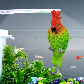 Papagáj Figúrka Kompaktný Papagáj Socha Výtvarné Spracovanie Rýb Nádrži, Záhradné Ozdoby, Dekorácie Domov Dodanie