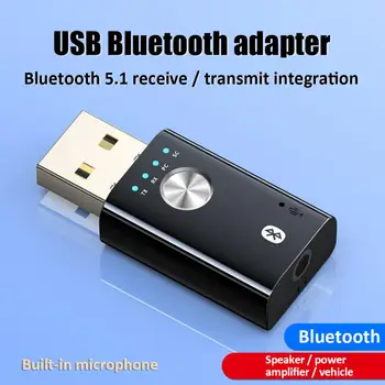 4 V 1 Bezdrôtový Adaptér Bluetooth 5.0 Audio Prijímač, Vysielač, Prijímač USB Adaptér 3,5 mm Jack AUX BT Audio pre TV Reproduktorov