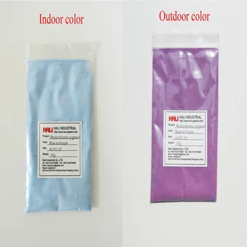Dvojité farba photochromic pigment,slnečné svetlo citlivé na prach,farby:modrá až fialová,položka:HLPC-32,1 veľa=10gram,doprava zdarma...