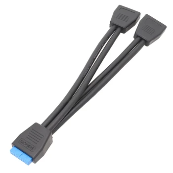 Malé Mini USB 3.0 19 Pin/20kolíkový Vnútorného pnutia, Hlavička 1 až 2 Adaptér Splitter Kábel do základnej Dosky