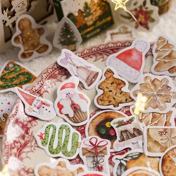 Veselé Vianoce Série Santa Claus Dekoratívny box Nálepky Scrapbooking Stick Štítok Denník Papiernictvo Album Požehnanie nálepky