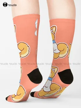 Ramen Shiba Ponožky Vlastné Ženy Ponožky Vysokej Kvality Roztomilý Elegantné Krásne Kawaii Cartoon Sladké Harajuku Bavlna 360° Digitálna Tlač