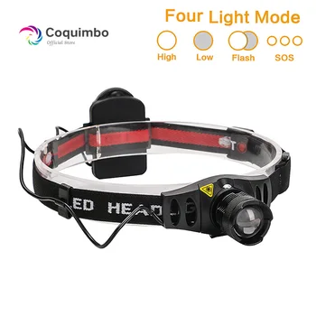 Mini LED Svetlomet Zoomovateľnom Svetlomety Linterna Čelnej 3W AAA Batérie Vysoký Výkon Vedúci svetlo Svetlo, Pochodeň Lov Rybárske potreby na Kempovanie